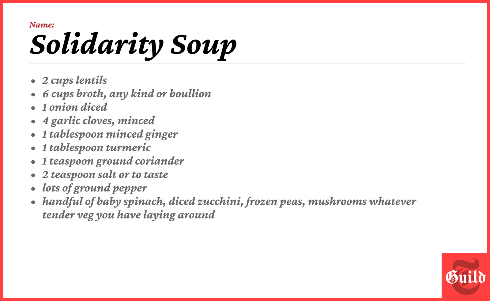 Solidarity Soup